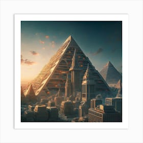 Pyramid City 3 Art Print