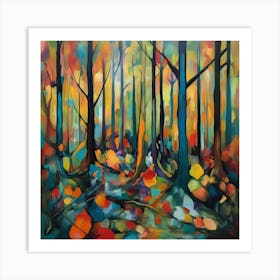 Abstract forest Art Print