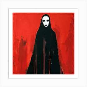 Stark Woman In Black Art Print