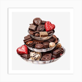 Chocolates On A Plate 4 Art Print