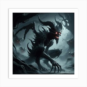Demons In The Woods Art Print