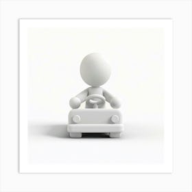 Man Driving A Car 1 Art Print