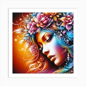 Flower Girl 3 Art Print