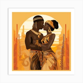 Egyptian Couple 1 Art Print