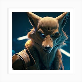 Fox In Space Art Print