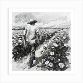 Cotton Field Art Print