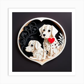 Dalmatian Dogs Art Print