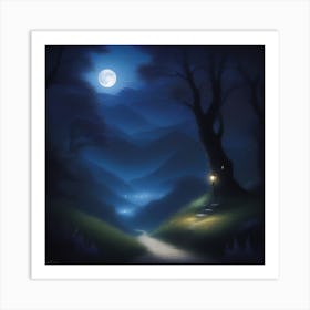 Moonlight Path Art Print