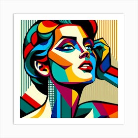 Pop Art Of Abstract Woman Art Print