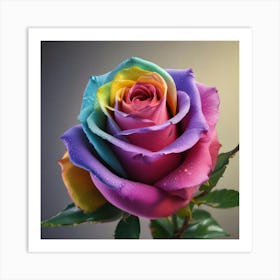 Rainbow Rose 5 Art Print