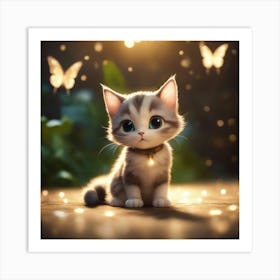 Cute Kitten Art Print