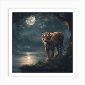 Tiger In The Forest Art Print