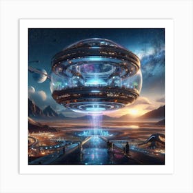 Futuristic City 90 Art Print