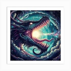 Dragon In Space Art Print