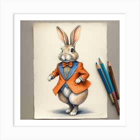 Rabbit In A Suit 36 Art Print