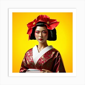 Geisha Portrait Art Print