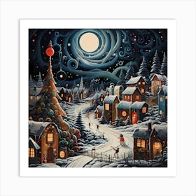 Vibrant Voyage into Yule Art Print