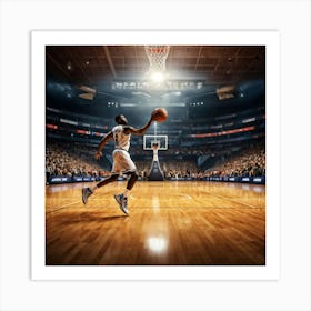 Ball Net Basketball Court Athlete Basketball Court Basket Sport Lay Goal Hoop African Ame (7) 2 Art Print