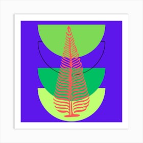 colours Fern Art Print