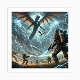 A Tense Battle Scene From Episode 7 Of Ignis Lupo Converted Art Print