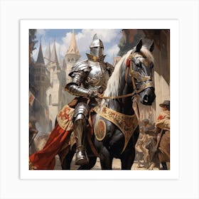 Knight On Horseback 1 Art Print
