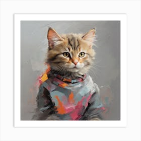 Kitty Painting Art Print