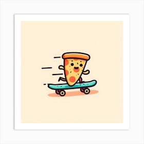 Pizza Skateboarder Art Print