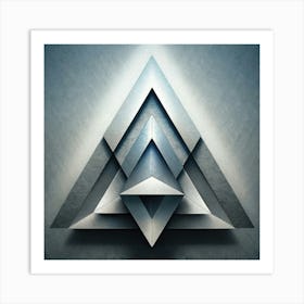 3d Geometric Triangle Art Print