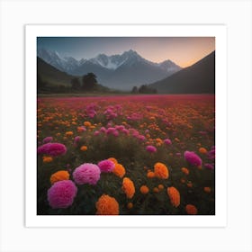 Flowers In The Mountains 2 Art Print