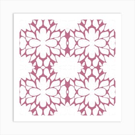 Pink Floral Pattern Art Print