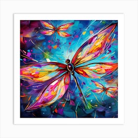 Dragonfly Painting Art Print