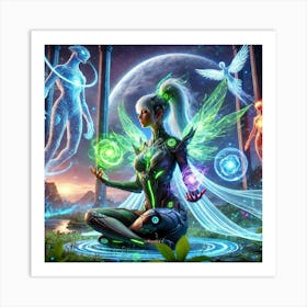 A Sci Fi Fantasy Scene Featuring Zora Ashheart Sho Art Print