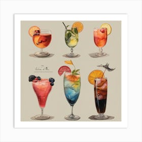 Default Drinks Inspired By Art And Literature Aesthetic 1 Art Print