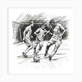 Soccer Players In Action 6 Art Print