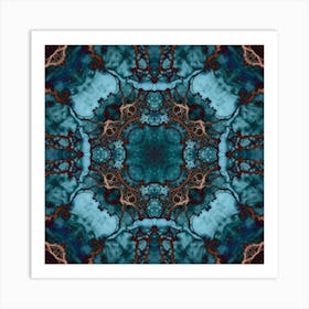 Blue Cyan Texture Art Print