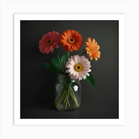 Gerberas In A Vase Art Print