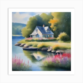 House By The Lake 2 Art Print