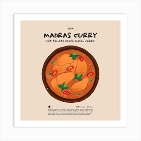 Madras Curry Square Art Print