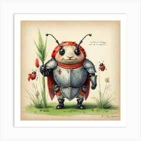 Ladybug Knight Art Print