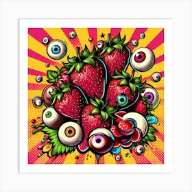 Strawberry Eyes Art Print