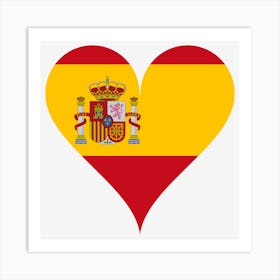 Heart Love Spain Affection Crown Art Print