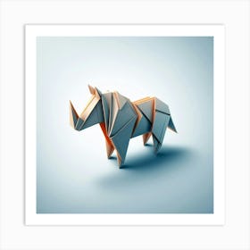 Rhino Origami Art Print