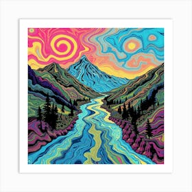 Psychedelic Painting 4 Art Print