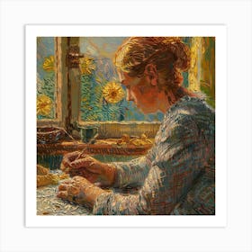 Van Gogh Style: The Lacemaker Series 2 Art Print