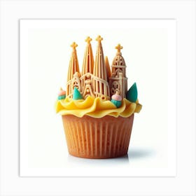 Sagrada Familia Cupcake Art Print