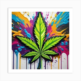 Marijuana Leaf 18 Art Print