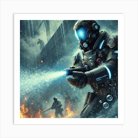 Aquashield Engineers Extinguishing Fires Art Print