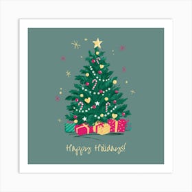 Happy Holidays Art Print