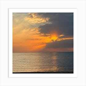 Sunset Over The Sea Art Print