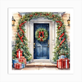 Christmas Door 192 Art Print